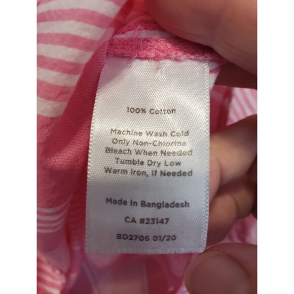 Talbots Plus Petite Pink Striped Button-Up Shirt Size 3XP - Picture 4 of 5